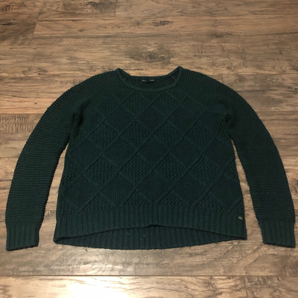 Green knit sweater